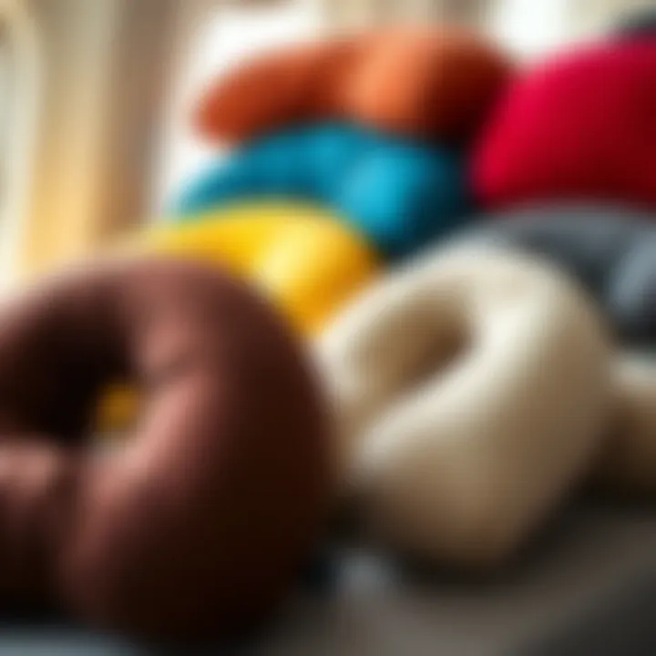 Material Matters: Enhancing Comfort in Travel Pillows Variety of materials used in U shaped neck pillows displayed together