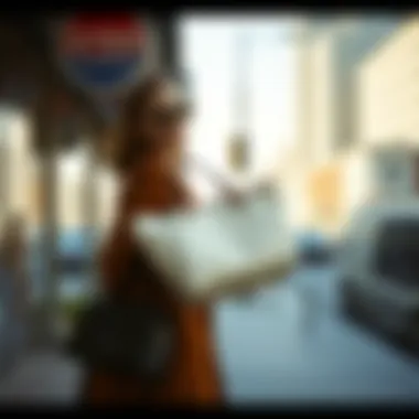 Styling options featuring city tote in modern outfits