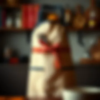 An elegantly wrapped gift of a personalized apron, emphasizing its potential as an ideal present.