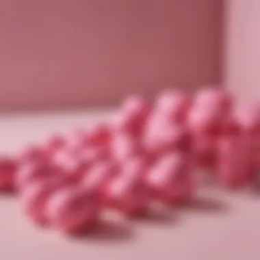 Aesthetic arrangement of pink magic hair rollers showcasing their design