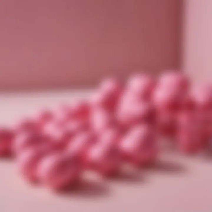 Aesthetic arrangement of pink magic hair rollers showcasing their design