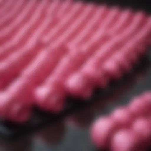Stylish pink magic hair rollers arranged elegantly