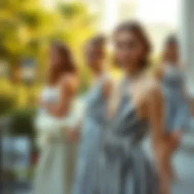 Historical evolution of the halter striped dress