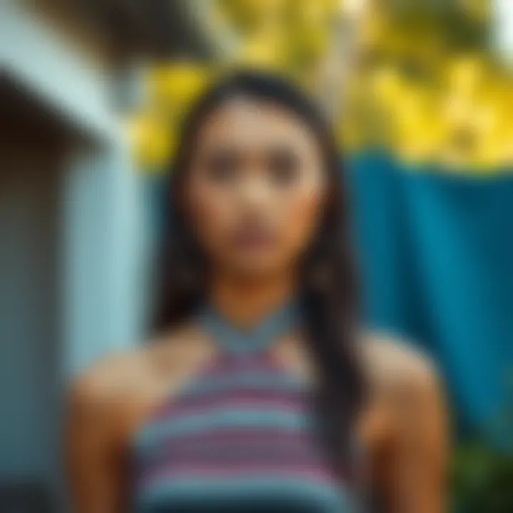 Sustainable fabric considerations for the halter striped dress