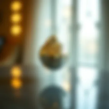 The Art of Reflection: Small Disco Ball Charm Elegant small disco ball ornament reflecting light