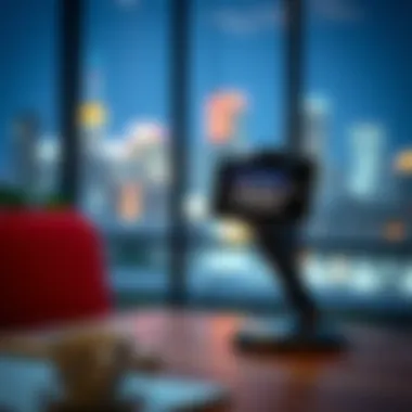 Lamicall Gooseneck Phone Holder in use during remote work