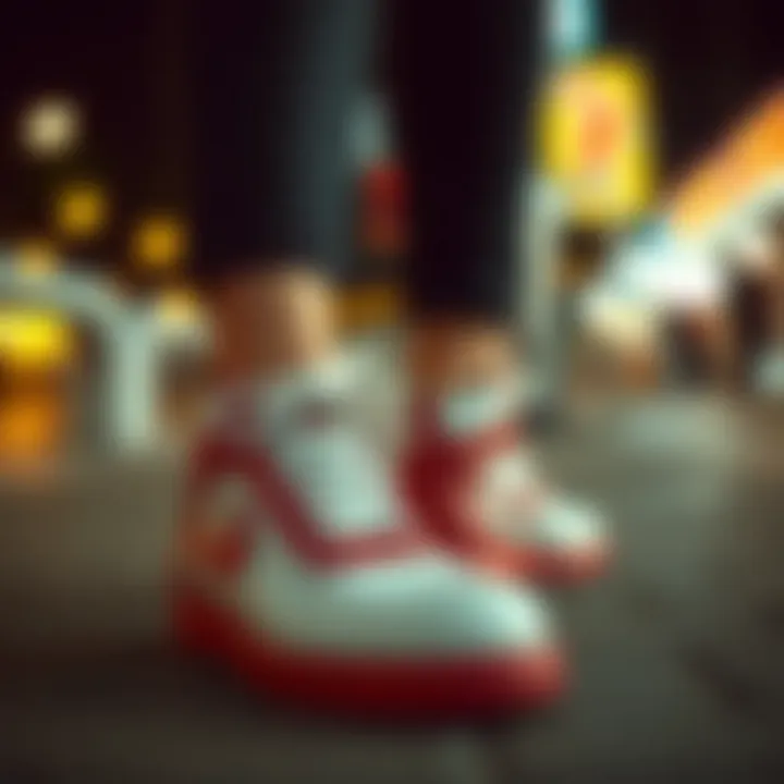 Infographic illustrating the evolution of retro shoes over the years