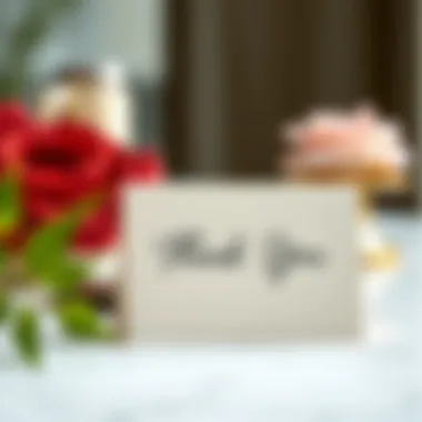 Elegant thank you card design showcasing sustainable materials