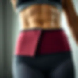 Close-up view of a fitness enthusiast wearing a modern workout belly band