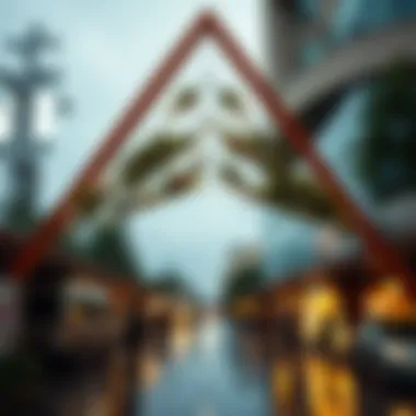 Innovative triangle rain canopy design showcasing sustainability