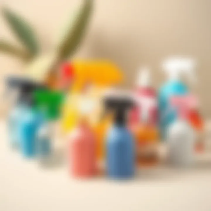 Diverse Designs of Mini Plastic Spray Bottles A variety of mini plastic spray bottles in different colors and designs