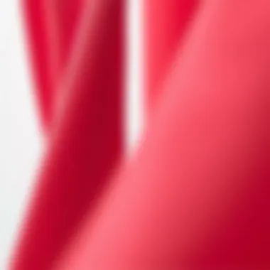 Quality Fabric Texture of Red Curtains Close-up of fabric texture showcasing the quality of red curtains