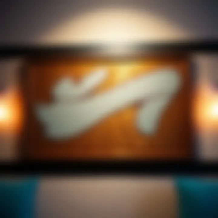 Modern artistic tin wall sign with abstract design