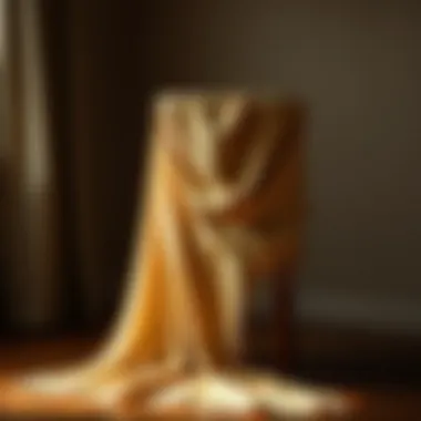 Elegant long shawl draped over a chair