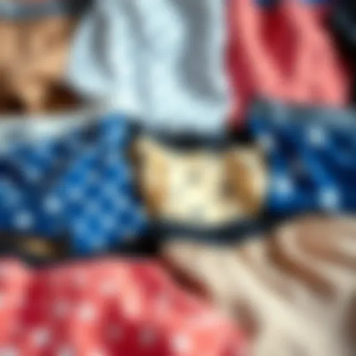 Polka dot boxers displayed in various fabrics