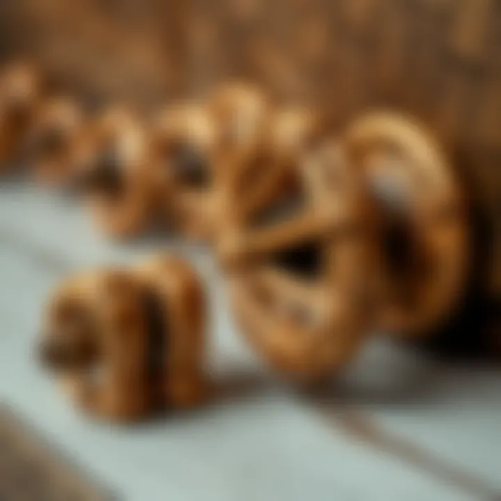 Intricate Craftsmanship of Rattan Accents Close-up view of intricate rattan craftsmanship