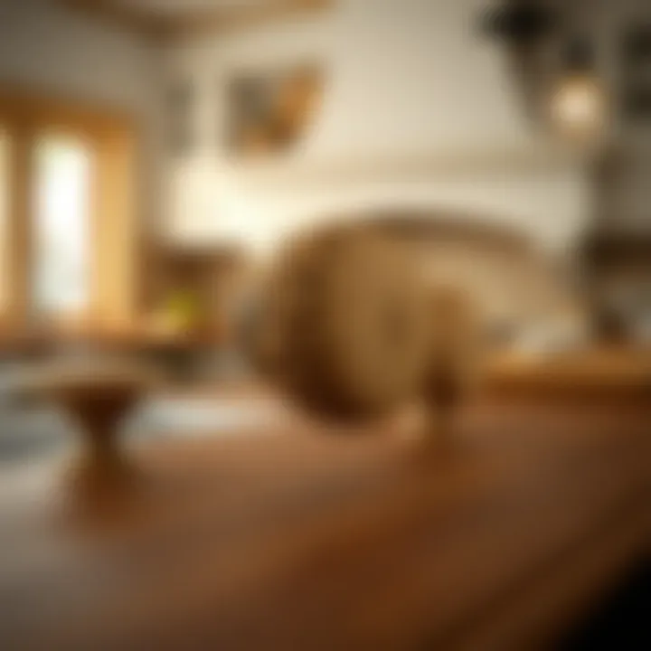 Enhancing Rustic Charm with Rattan Knobs Elegant rattan knobs enhancing a rustic kitchen