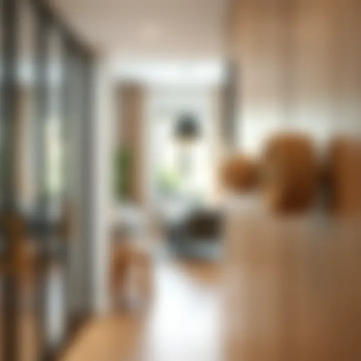 Stylish Rattan Pulls in Modern Design Modern interior featuring stylish rattan pulls on cabinetry