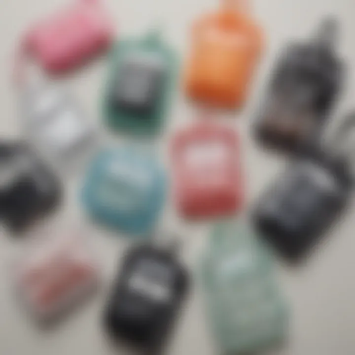 Various styles of see-through phone purses to match different occasions