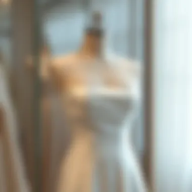 Elegant white bandeau dress on a mannequin showcasing its design