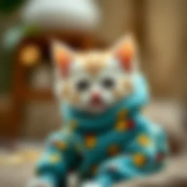 Playful patterns in kitten apparel