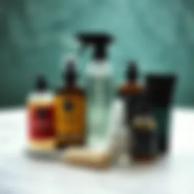 Care products arranged for maintaining hippie wigs