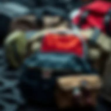 Diverse material choices displayed for chest packs