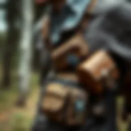 Stylish chest pack in an outdoor setting showcasing functionality