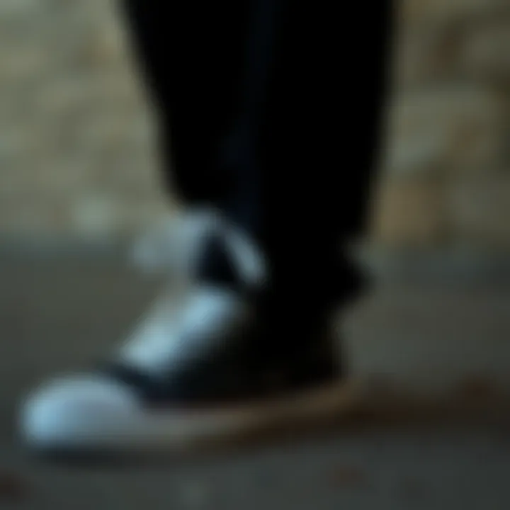 Creative styling options featuring extra long white shoelaces in fashion ensembles