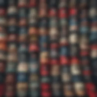 A collection of various vintage distressed baseball caps displayed together