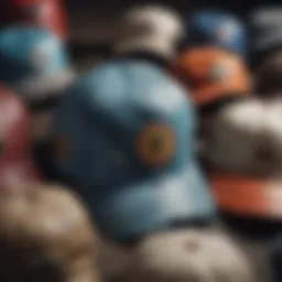 Vintage distressed baseball cap showcasing unique wear patterns