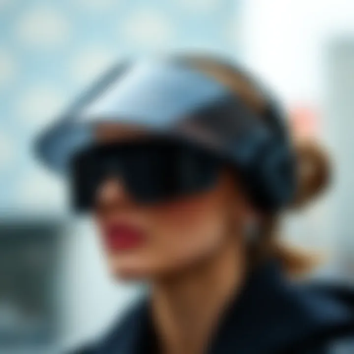 Elegant visor glare shield with unique design