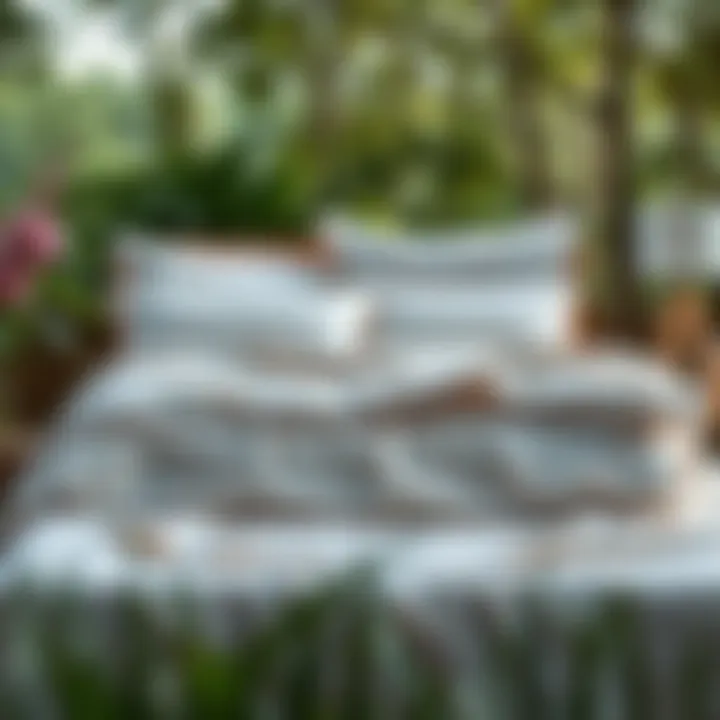 Eco-Friendly Waterproof Bed Sheets Eco-friendly waterproof bed sheets displayed in a natural setting