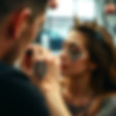 Demonstration of applying a waterproof tattoo sticker on skin