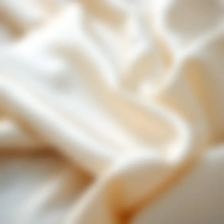 Close-up of luxurious fabric used in wedding robes