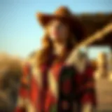 Elegant plus-size western dress showcasing vibrant patterns