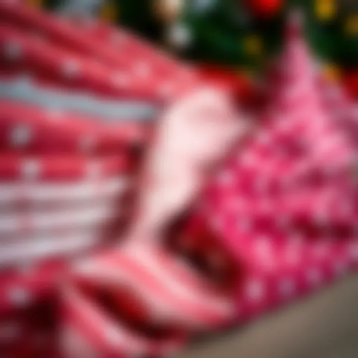 Fabric Swatch Collection for Christmas Pyjamas Variety of fabric swatches for Christmas pyjamas