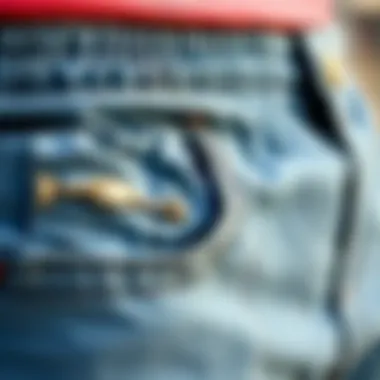 Close-up of elastic waistband detailing