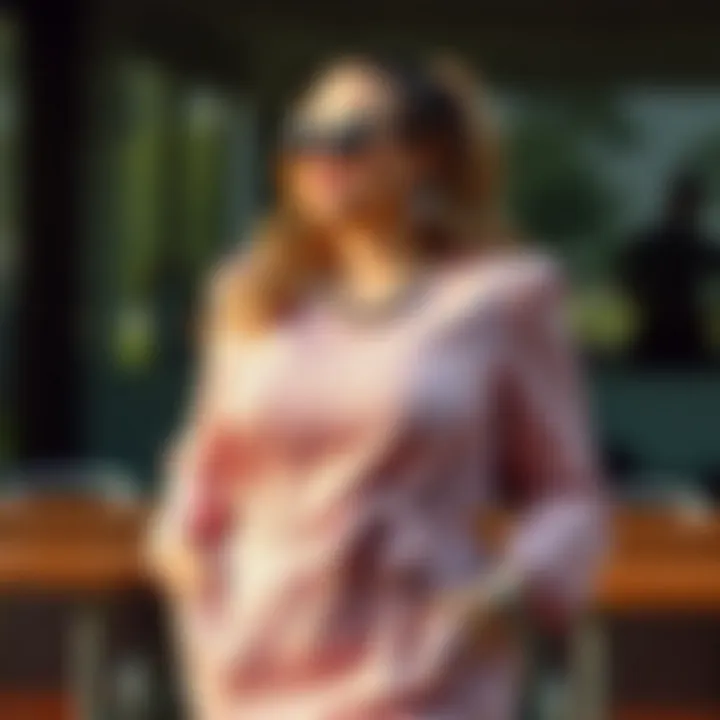 Fashionable accessories complementing a plus size matching set