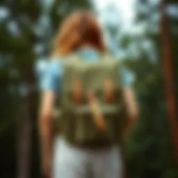 Stylish tackle backpack in an outdoor setting