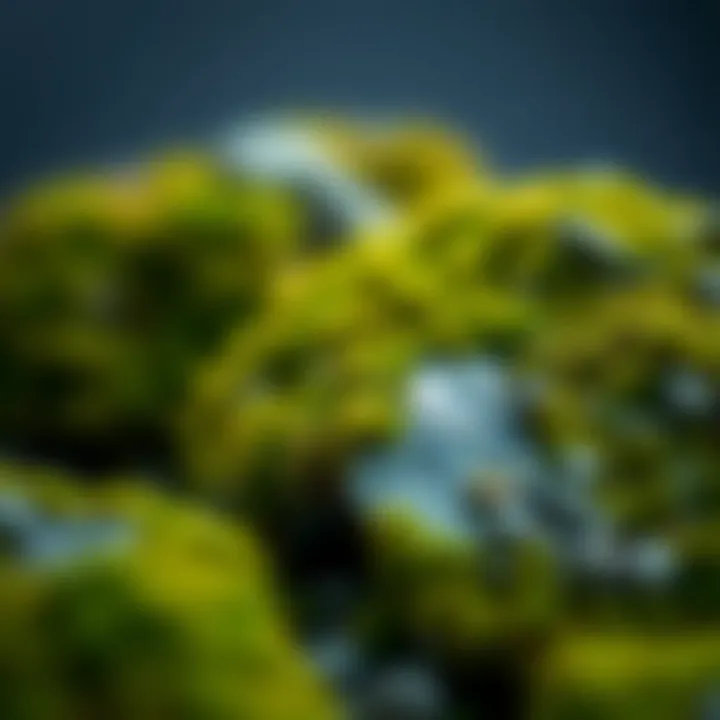 Sustainable materials used in the creation of faux moss stones