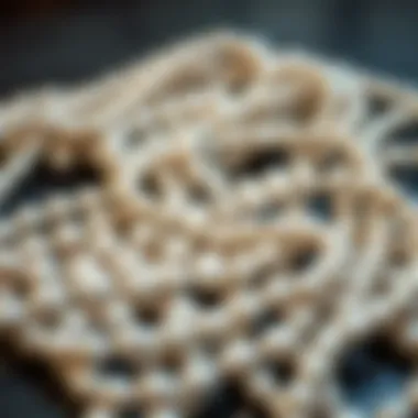 A variety of floating pearl beads arranged artistically to highlight different styles