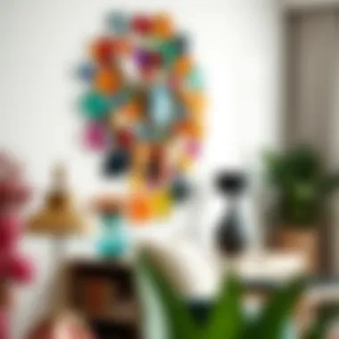 Colorful gemstone wall art that enhances interior decor