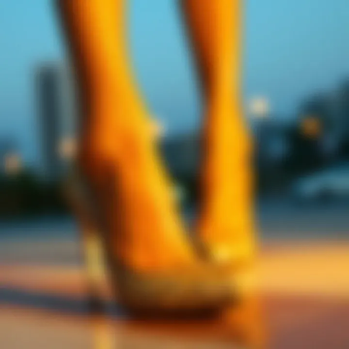 Variety of gold glitter pumps for different occasions