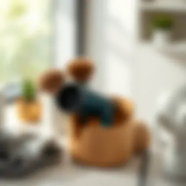 Eco-friendly hairdryer holder crafted from sustainable materials