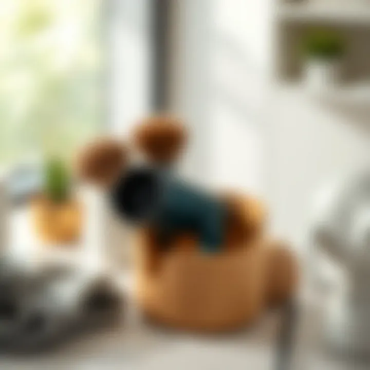 Eco-friendly hairdryer holder crafted from sustainable materials