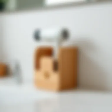 Stylish wooden hairdryer holder with ergonomic design