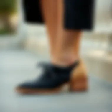 Fashionable half shoes paired with a chic outfit