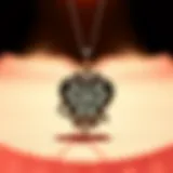 Artistic representation of an I Love You necklace showcasing its intricate design