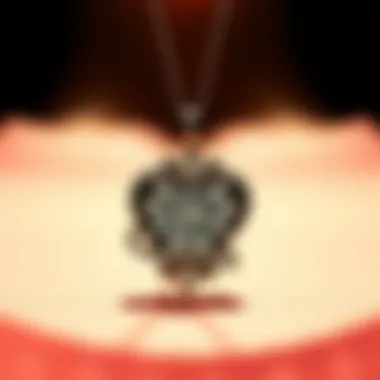 Artistic representation of an I Love You necklace showcasing its intricate design